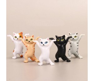1PC Nette Katzen Stift Halter Katze Puppe Ornamente Kunststoff Kopfhörer Unterstützung
