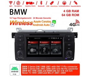 7 Zoll Android 11.0 4G LTE Autoradio / Multimedia 4GB RAM 64GB ROM Für BMW 3 Serie E46 BMW M3 Rover 75 Built-in Carplay / Android Auto