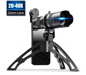APEXEL HD 20x-40x zoom teleskop teleobjektiv monokulare mobile objektiv + selfie stativ für Samsung iPhone alle Smartphones
