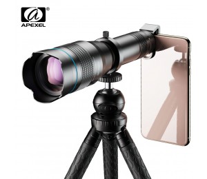 APEXEL HD 60X metall teleskop teleobjektiv monokulare mobile objektiv + Optional erweiterbar stativ für iPhone Huawei alle Smartphones