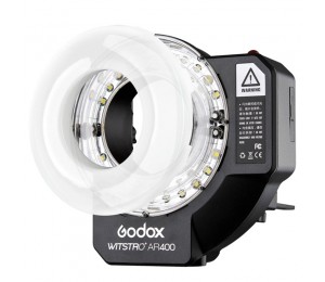 Godox AR400 400W Li-Ionen Akku professionelle Makro LED Ring Blitz Speedlite + 2 in 1 LED Videolicht 5600K