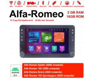 7 Zoll Android 10.0 Autoradio/Multimedia 2GB RAM 16GB ROM Für Alfa Romeo Spider 159 Brera 159 Sportwagon
