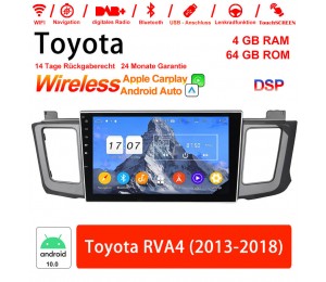 10 Zoll Android 12.0 Autoradio / Multimedia 4GB RAM 64GB ROM Für Toyota RAV4 2013-2018 Mit WiFi NAVI Bluetooth USB Built-in Carplay/Android Auto