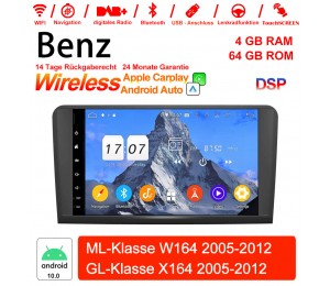9 Zoll Android 12.0 Autoradio / Multimedia 4GB RAM 64GB ROM Für Mercedes Benz ML/GL-Class W164 X164 Built-in Carplay / Android Auto