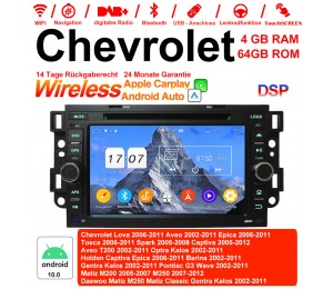 7 Zoll Android 12.0 Autoradio / Multimedia 4GB RAM 64GB ROM  Für Chevrolet Holden Tosca Spark Optra Kalos Aveo Mit WiFi NAVI Bluetooth USB