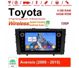 7 Zoll Android 12.0 Autoradio / Multimedia 4GB RAM 64GB ROM Für Toyota Avensis 2009 - 2015 Mit WiFi NAVI Bluetooth USB