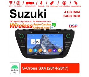 8 Zoll Android 12.0 Autoradio / Multimedia 4GB RAM 64GB ROM Für Suzuki S-Cross SX4 2014-2017 Mit WiFi NAVI Bluetooth USB