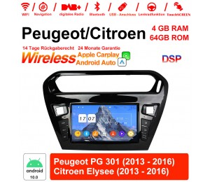 8 Zoll Android 12.0 Autoradio / Multimedia 4GB RAM 64GB ROM Für Peugeot PG 301 / CITROEN Elysee Mit WiFi NAVI Bluetooth USB