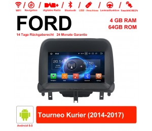 8 Zoll Android 12.0 Autoradio / Multimedia 4GB RAM 64GB ROM Für Ford Tourneo Kurier 2014-2017 Mit WiFi NAVI Bluetooth USB