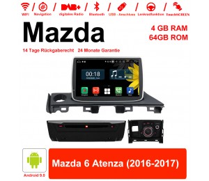 8 Zoll Android 12.0 Autoradio / Multimedia 4GB RAM 64GB ROM Für Mazda 6 Atenza 2016 2017 Mit WiFi NAVI Bluetooth USB