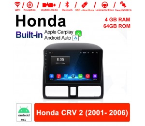 9 Zoll Android 10.0 Autoradio / Multimedia 4GB RAM 64GB ROM Für Honda CRV 2 2001- 2006 Mit DSP Built-in Carplay Android Auto
