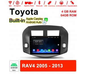 10.1 Zoll Android 10.0 Autoradio / Multimedia 4GB RAM 64GB ROM Für Toyota RAV4 2005-2013 MIT Navi Bluetooth WIFI Built-in Carplay Android Auto