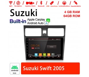 10 Zoll Android 10.0 Autoradio / Multimedia 4GB RAM 64GB ROM Für Suzuki Swift 2005 Mit DSP Built-in Carplay Android Auto