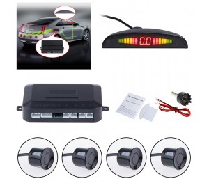 Car LED Parking Sensor With 4 Sensors Car Reverse Backup Radar System Kit Reverse Sensor