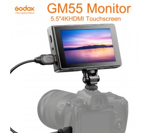 Godox GM55 5,5 Zoll IPS Touchscreen On Camera Monitor 4K HDMI Ausgang 160° Weitwinkel 3D LUT für DSLR ILDC Kameras