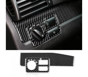 Scheinwerfer Schalter Knopf Aufkleber Kohlefaser für BMW 3er E46 1998-2006