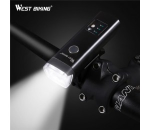 WEST BIKING Fahrradscheinwerfer Sensor USB Lade Fahrrad wasserdichte Taschenlampe
