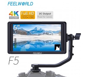 FEELWORLD F5 5" DSLR Auf Kamera Feld Monitor Kleine Full HD 1920x1080 IPS Video Peaking Focus Assist mit 4K HDMI 8,4 V DC Ausgang