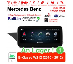 Snapdragon 665 8 Core Android 12.0 4G LTE Autoradio / Multimedia 8GB RAM 128GB ROM Für Benz E-Klasse W212 2010 - 2012 Built-in CarPlay