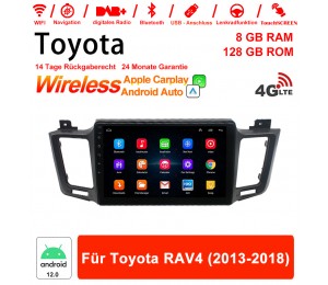 10.1 Zoll Android 12.0 4G LTE Autoradio / Multimedia 8GB RAM 128GB ROM Für Toyota RAV4 2013-2018 Built-in Carplay/ Android Auto