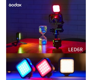 Godox LITEMONS LED6R RGB LED Video Licht Wiederaufladbare Mini Füllen-in Licht 3200K-6500K Dimmbare 13 beleuchtung Effectsfor Vlog Live
