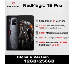 Nubia RedMagic 7S Pro 6.8'' Android 12 Qualcomm Snapdragon 8+Gen1 5G 12GB RAM 256GB ROM Smartphone 5000mAh Akku