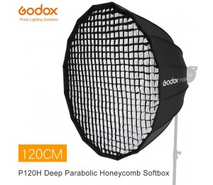 Godox Tragbare P120H 120CM Tiefe Parabolischen Honeycomb Grid Softbox Bowens Berg Studio Flash Reflektor Foto Studio Softbox