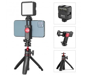 Ulanzi ST-06 Vlog Kit Mini LED Video Licht Erweiterbar Stativ Kalten Schuh Telefon Montieren Vlog Mount Kit Youtube Live Zubehör