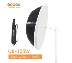 Godox UB-105W 41in 105cm Parabolischen Schwarz Weiß Reflektierende Regenschirm Studio Licht Regenschirm mit Schwarz Silber Diffusor Abdeckung Tuch