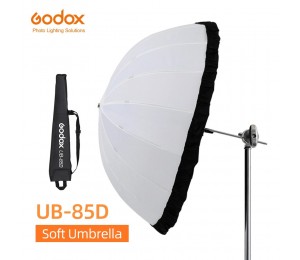 Godox UB-85D 85cm Weiß Parabolischen Reflektierende Transparent Weiche Umbrella Studio Licht Regenschirm mit Schwarz Silber Diffusor Abdeckung