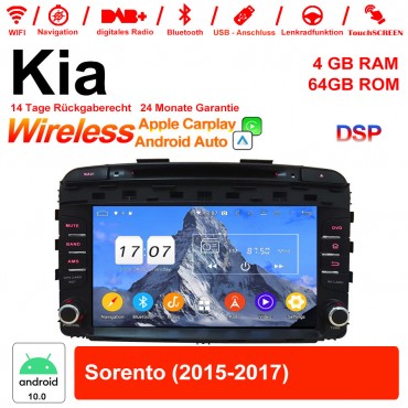 9 Zoll Android 12.0 Autoradio / Multimedia 4GB RAM 64GB ROM Für Kia Sorento 2015-2017 Mit WiFi NAVI Bluetooth USB